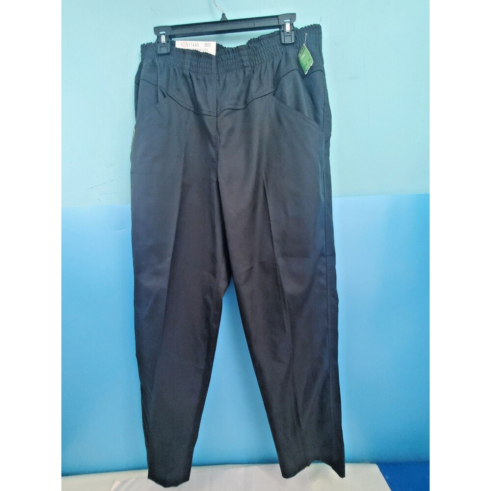 Vintage Gitano Plus Proportionately Sized Elastic Waist Pants – 32 Short Black